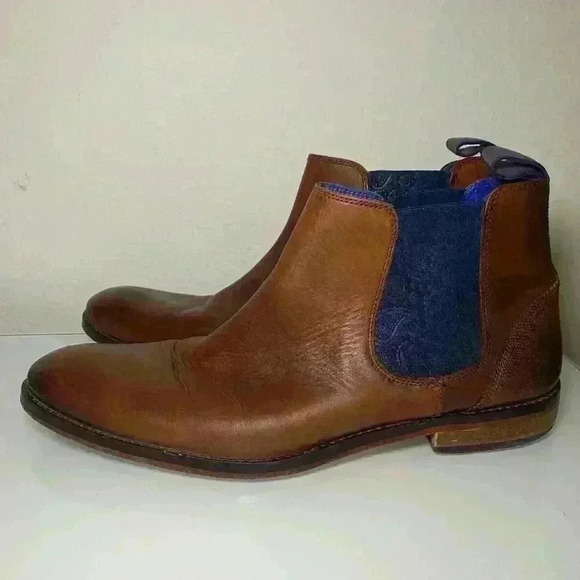 Ted Baker London 'Camroon 2’ Chelsea Boot, Brown Leather, Mens Size 11.5 Luxury - Picture 1 of 16
